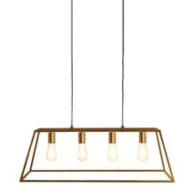 Reuten Gold Steel 4 Light Linear Pendant